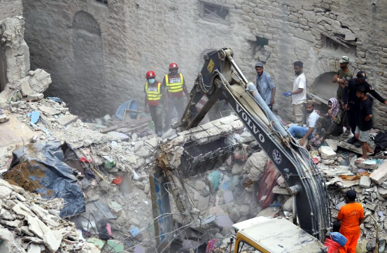 巴基斯坦楼房倒塌事故死亡人数升至27人