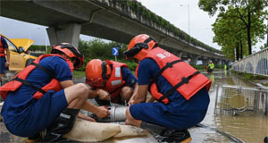 广东肇庆：强降雨救灾工作有序进行